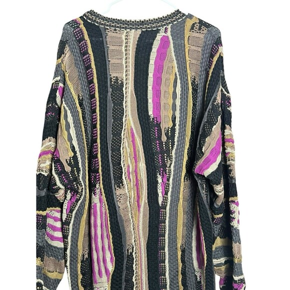 Carlo Alberto Sweater Mens Size XL Australian Hip Hop Coogi Style Vintage 3D 90s - Picture 11 of 12